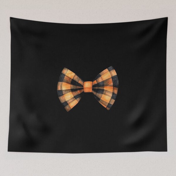 Item preview, Orange and Black Checkered Bow Tie designed and sold by foundthenat.