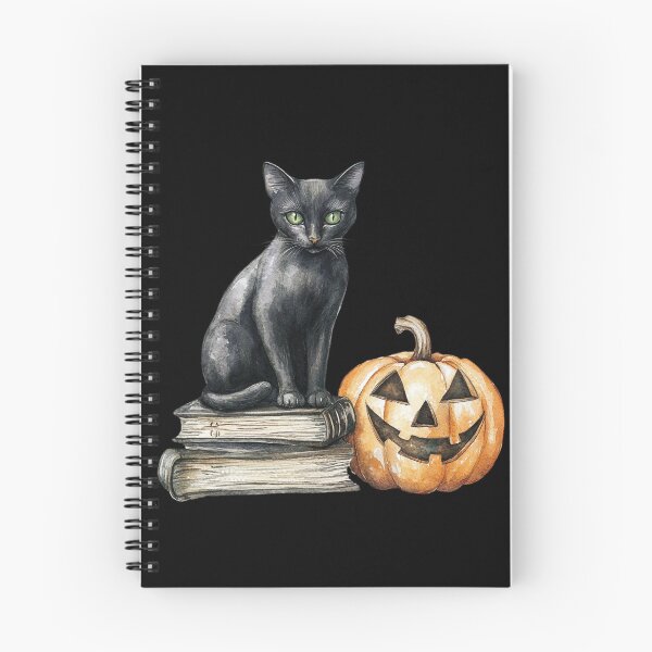 Item preview, Black Cat and Jack-o'-Lantern designed and sold by foundthenat.