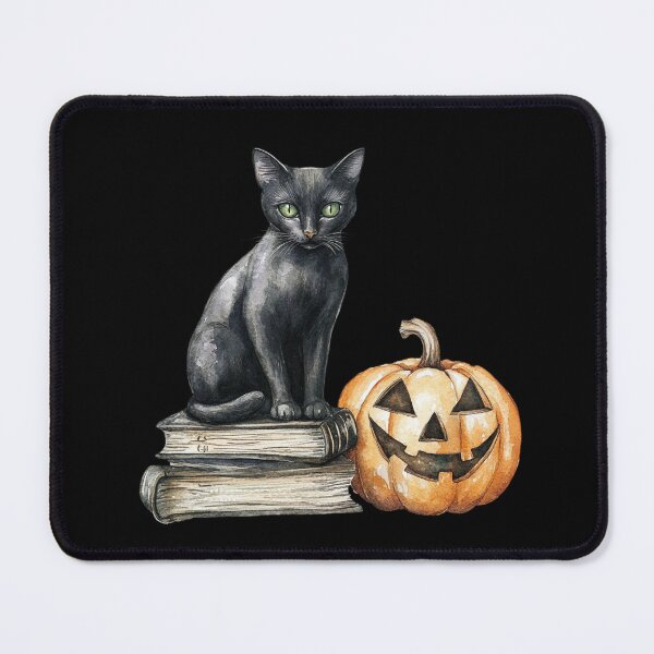 Item preview, Black Cat and Jack-o'-Lantern designed and sold by foundthenat.