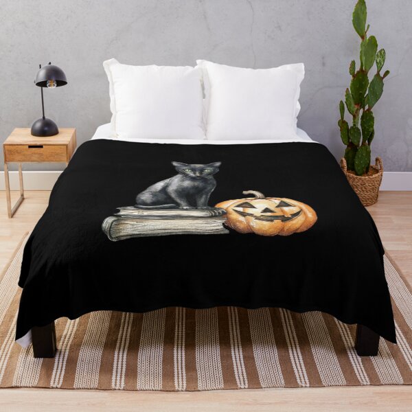 Item preview, Black Cat and Jack-o'-Lantern designed and sold by foundthenat.