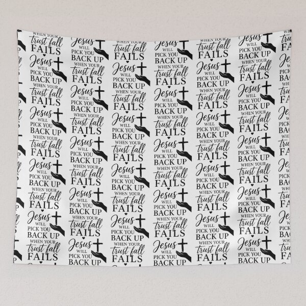 Item preview, trust fall jesus will pick you up  designed and sold by OCD_JESSICA.