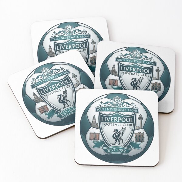 Item preview, Liverpool FC Crest and City Landmarks Inside Teal Soccer Ball Art designed and sold by annaarthk.