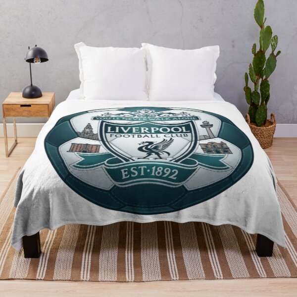 Item preview, Liverpool FC Crest and City Landmarks Inside Teal Soccer Ball Art designed and sold by annaarthk.
