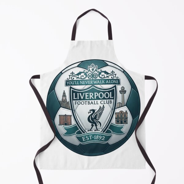 Item preview, Liverpool FC Crest and City Landmarks Inside Teal Soccer Ball Art designed and sold by annaarthk.