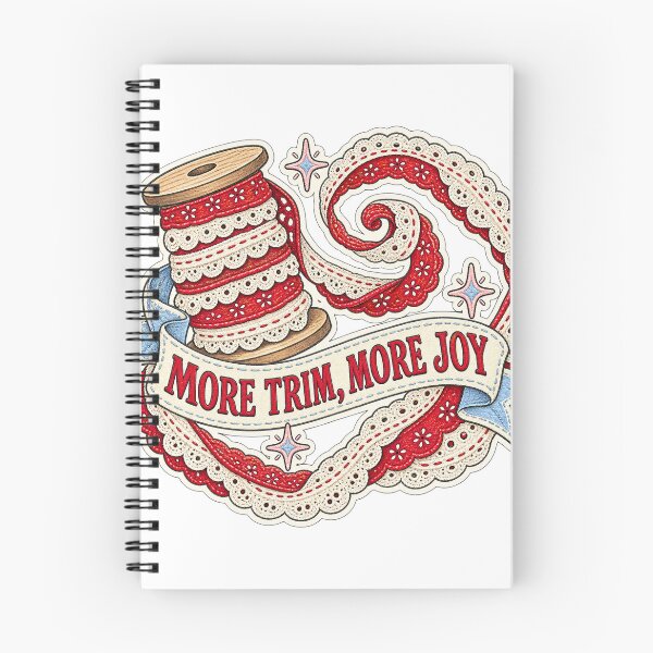 Item preview, More Trim More Joy – Lace Ribbon Sticker designed and sold by StarFern Studio.