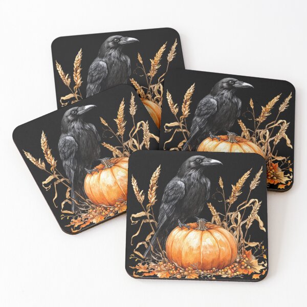 Item preview, Raven Perched on Pumpkin designed and sold by foundthenat.