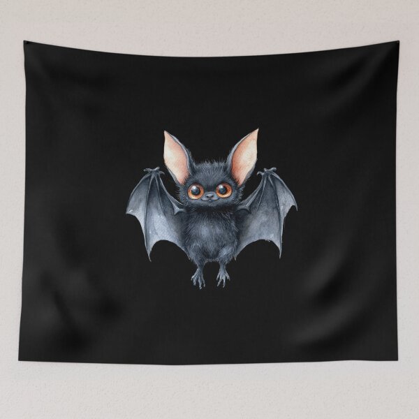 Item preview, Cute Furry Black Bat designed and sold by foundthenat.