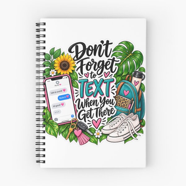Item preview, Don’t Forget to Text When You Get There – Mom Saying designed and sold by CottageGardenCo.