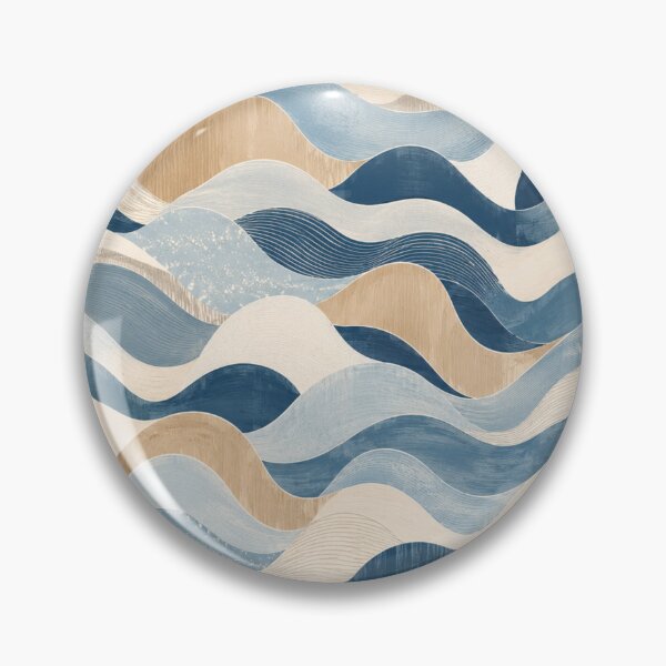 Item preview, Ocean Waves — Navy & Gold Abstract Pattern designed and sold by QCena.