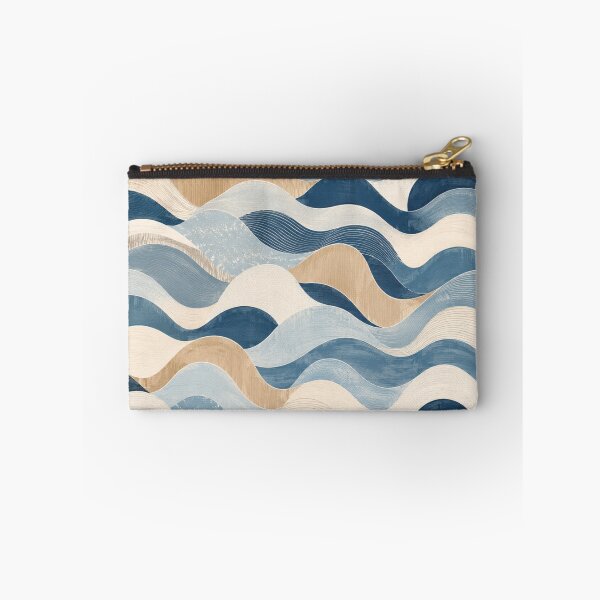 Item preview, Ocean Waves — Navy & Gold Abstract Pattern designed and sold by QCena.