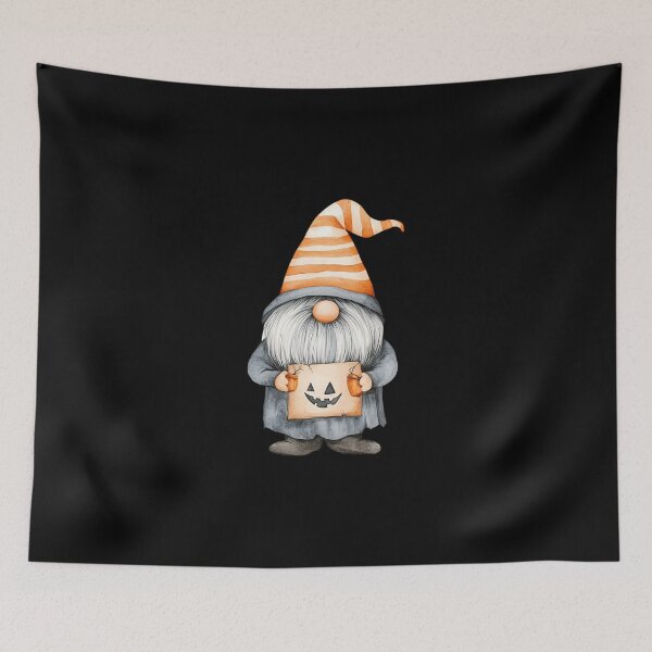 Item preview, Gnome with Pumpkin Sign designed and sold by foundthenat.
