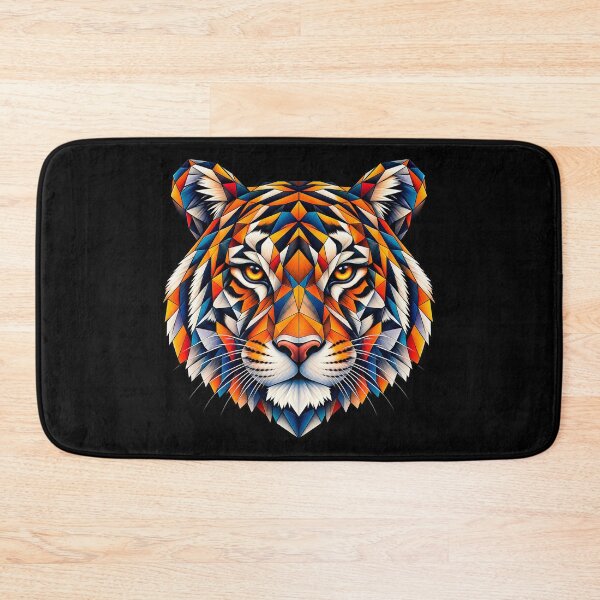 Item preview, ✅ Colorful Geometric Tiger Portrait (Low Poly Art) for Nature and Wildlife Lovers designed and sold by Geometric Art..