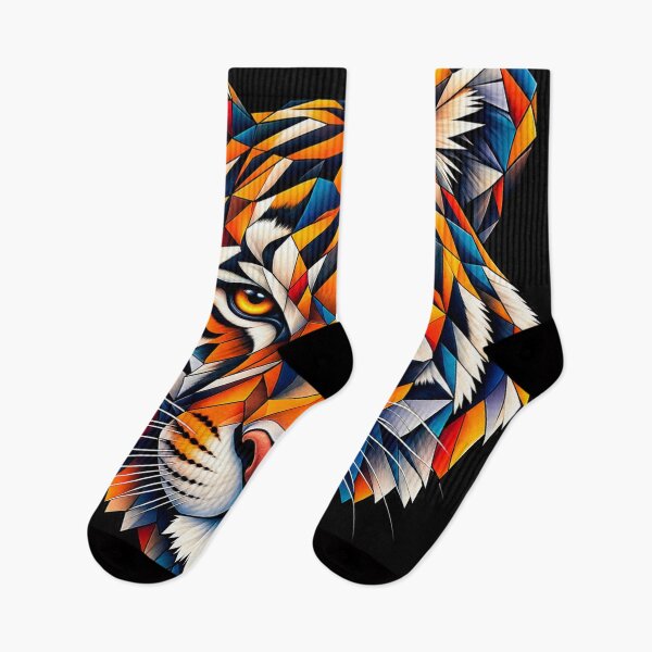 Item preview, ✅ Colorful Geometric Tiger Portrait (Low Poly Art) for Nature and Wildlife Lovers designed and sold by Geometric Art..