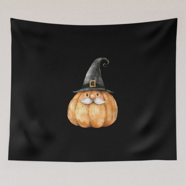 Item preview, Whimsical Pumpkin with Witch Hat designed and sold by foundthenat.