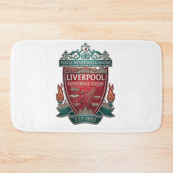 Item preview, Liverpool FC Crest Skyline and City Landmarks Emblem Art designed and sold by annaarthk.