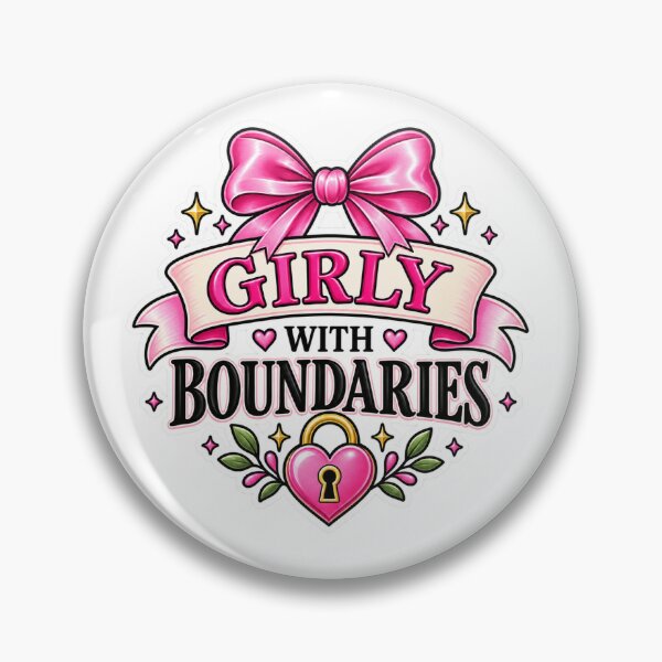 Item preview, Healthy Boundaries Feminist Sticker – Protect Your Peace Girly Design designed and sold by Northmoth Studio.