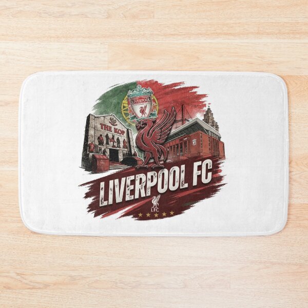 Item preview, Liverpool FC Crest and Anfield Stadium Vintage Collage Art designed and sold by annaarthk.