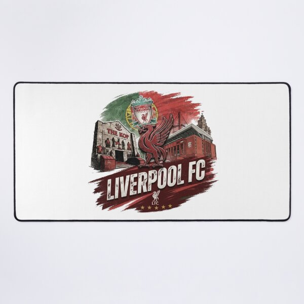 Item preview, Liverpool FC Crest and Anfield Stadium Vintage Collage Art designed and sold by annaarthk.