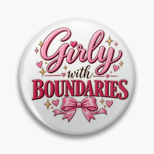 Item preview, Healthy Boundaries Sticker for Women – Pink Feminist Boundary Setting Art designed and sold by Northmoth Studio.