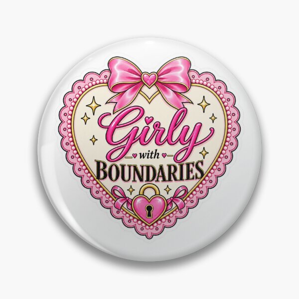 Item preview, Girly Boundaries Club – Healthy Boundaries & Self Respect Sticker designed and sold by Northmoth Studio.