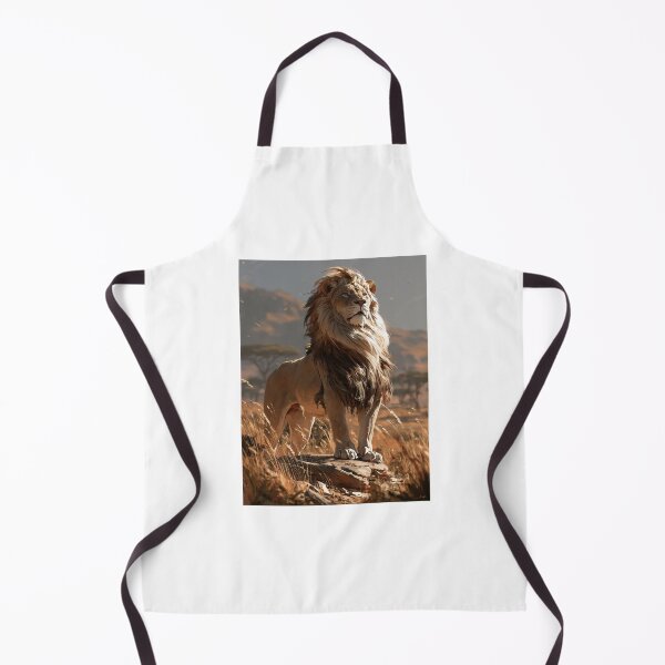 Item preview, SEO: Majestic Lion Oil Painting Print | African Savanna Wildlife Wall Art designed and sold by D Digital Art.