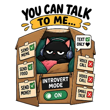Artwork thumbnail, Introvert Mode: Text Only Please by Social Battery Co.