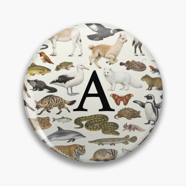 Item preview, Letter A Animal Alphabet Retro Identification Chart designed and sold by kakarikihill.