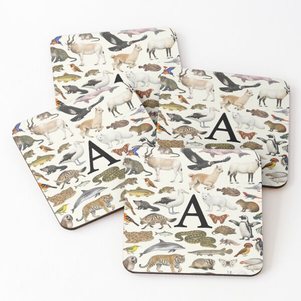 Item preview, Letter A Animal Alphabet Retro Identification Chart designed and sold by kakarikihill.