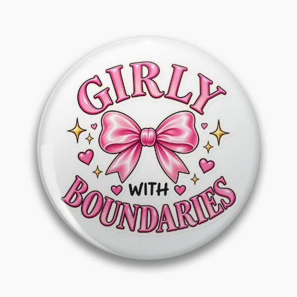 Item preview, Healthy Boundaries Only – Girly Coquette Feminist Sticker designed and sold by Northmoth Studio.