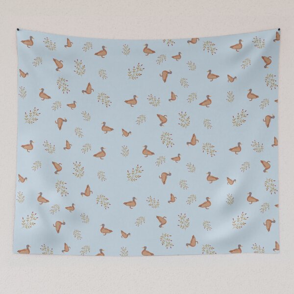 Item preview, Peaceful Ducks Nature Pattern Serene Lake Botanical Comfort designed and sold by CeciReynaga.