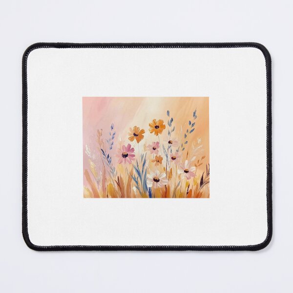 Item preview, SEO: Soft Paradise Landscape Wildflower Painting | Pastel Floral Wall Art Print designed and sold by D Digital Art.