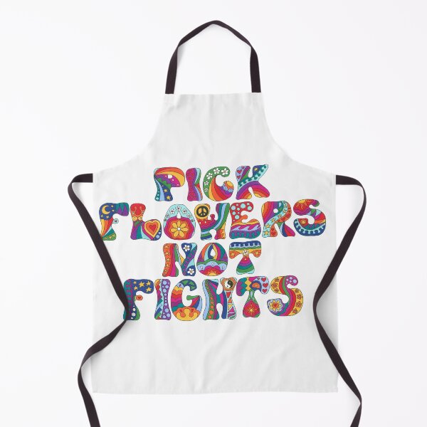 Item preview, Psychedelic Pick Flowers Art White– Retro Hippie Rainbow Groovy Peace Design designed and sold by Kellie Espie Art.