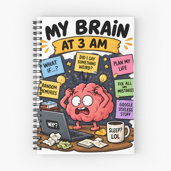Item preview, My Brain At 3 AM designed and sold by Social Battery Co..