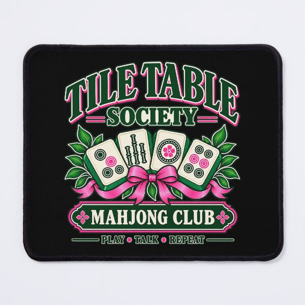 Item preview, Tile Table Society Mahjong Club Vintage Tile Game Design designed and sold by Saad Akchich.