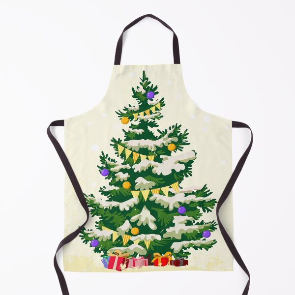 Item preview, Christmas tree with toys and gifts under it in retro style. designed and sold by Zhanna LL.