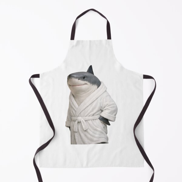 Item preview, Cute Great White Shark in a Bathrobe designed and sold by Sillytoe.