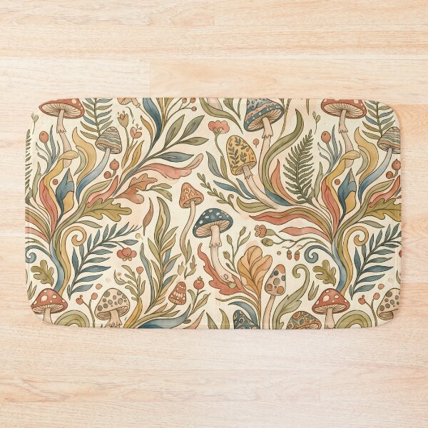 Item preview, Mushrooms Aesthetic Vintage Abstract Floral Seamless Pattern Art designed and sold by ART ATTACK ZONE.