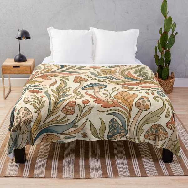Item preview, Mushrooms Aesthetic Vintage Abstract Floral Seamless Pattern Art designed and sold by ART ATTACK ZONE.