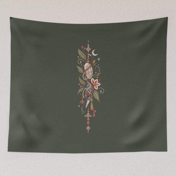 Item preview, Threaded Stone Folk Embroidery Art designed and sold by StoneOak.