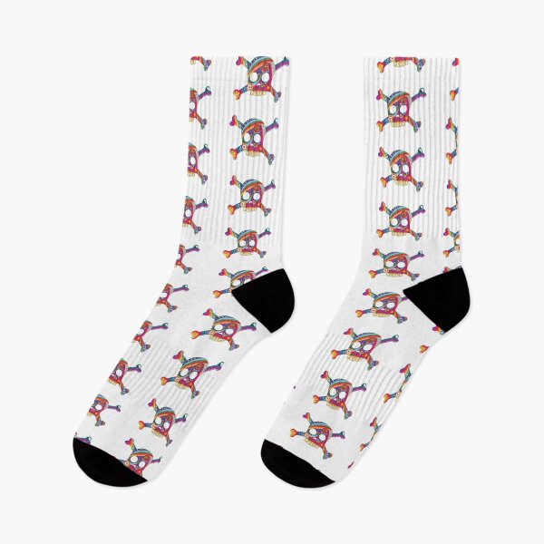 Item preview, Psychedelic Skull Art White– Retro Hippie Rainbow Groovy Peace Design designed and sold by Kellie Espie Art.