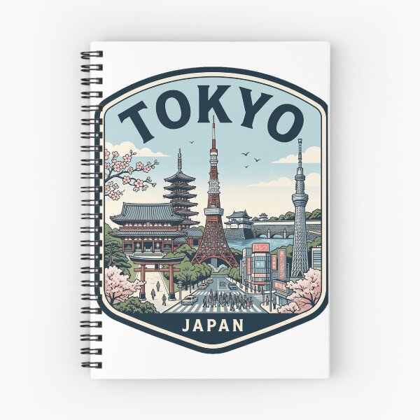 Item preview, Tokyo Japan Travel Souvenir Retro Skyline Badge designed and sold by k3rstman1.