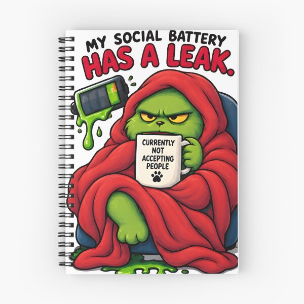 Item preview, My Social Battery Has a Leak designed and sold by Social Battery Co..
