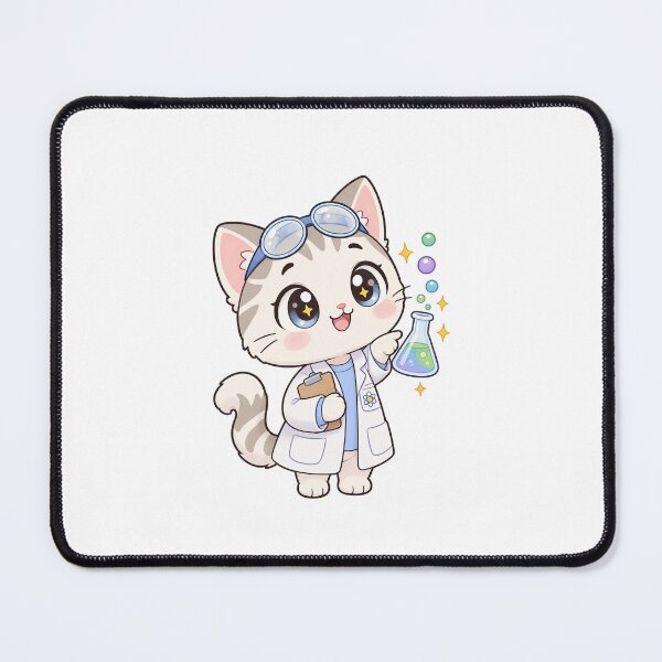 Item preview, Curious Scientist Cat With Flask designed and sold by HoopeStylee.