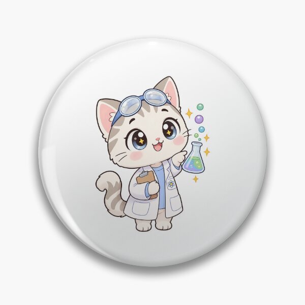 Item preview, Curious Scientist Cat With Flask designed and sold by HoopeStylee.