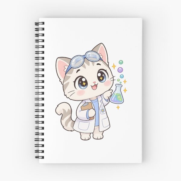 Item preview, Curious Scientist Cat With Flask designed and sold by HoopeStylee.