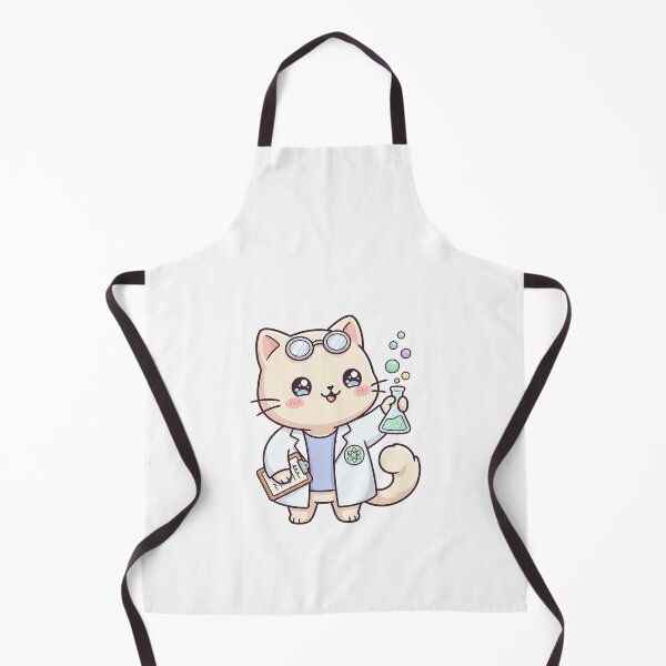 Item preview, Kawaii Cat Scientist Making Discoveries designed and sold by HoopeStylee.