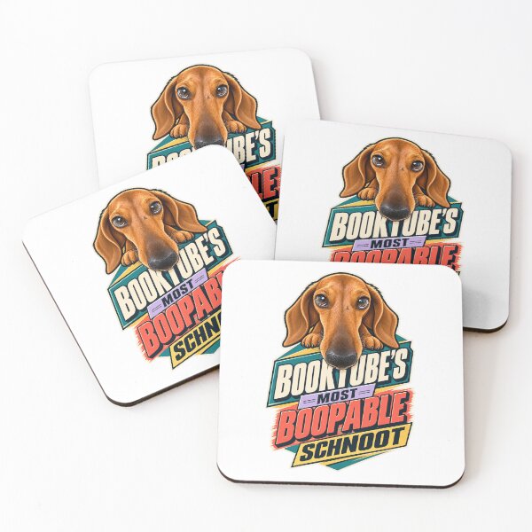 Item preview, BookTube’s Most Boopable Schnoot - Dachshund Book Lover Logo designed and sold by Dartmouth Park.