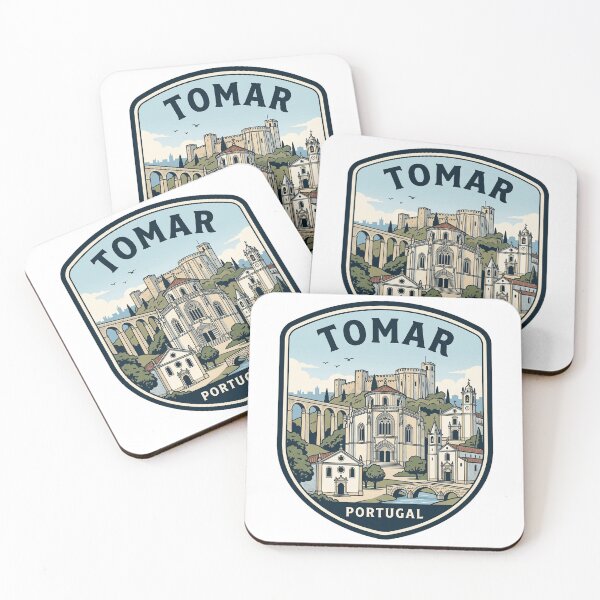 Item preview, Tomar Portugal Vintage Travel Badge Illustration designed and sold by k3rstman1.