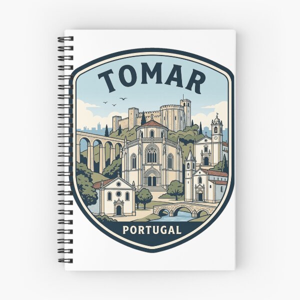 Item preview, Tomar Portugal Vintage Travel Badge Illustration designed and sold by k3rstman1.