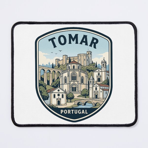 Item preview, Tomar Portugal Vintage Travel Badge Illustration designed and sold by k3rstman1.